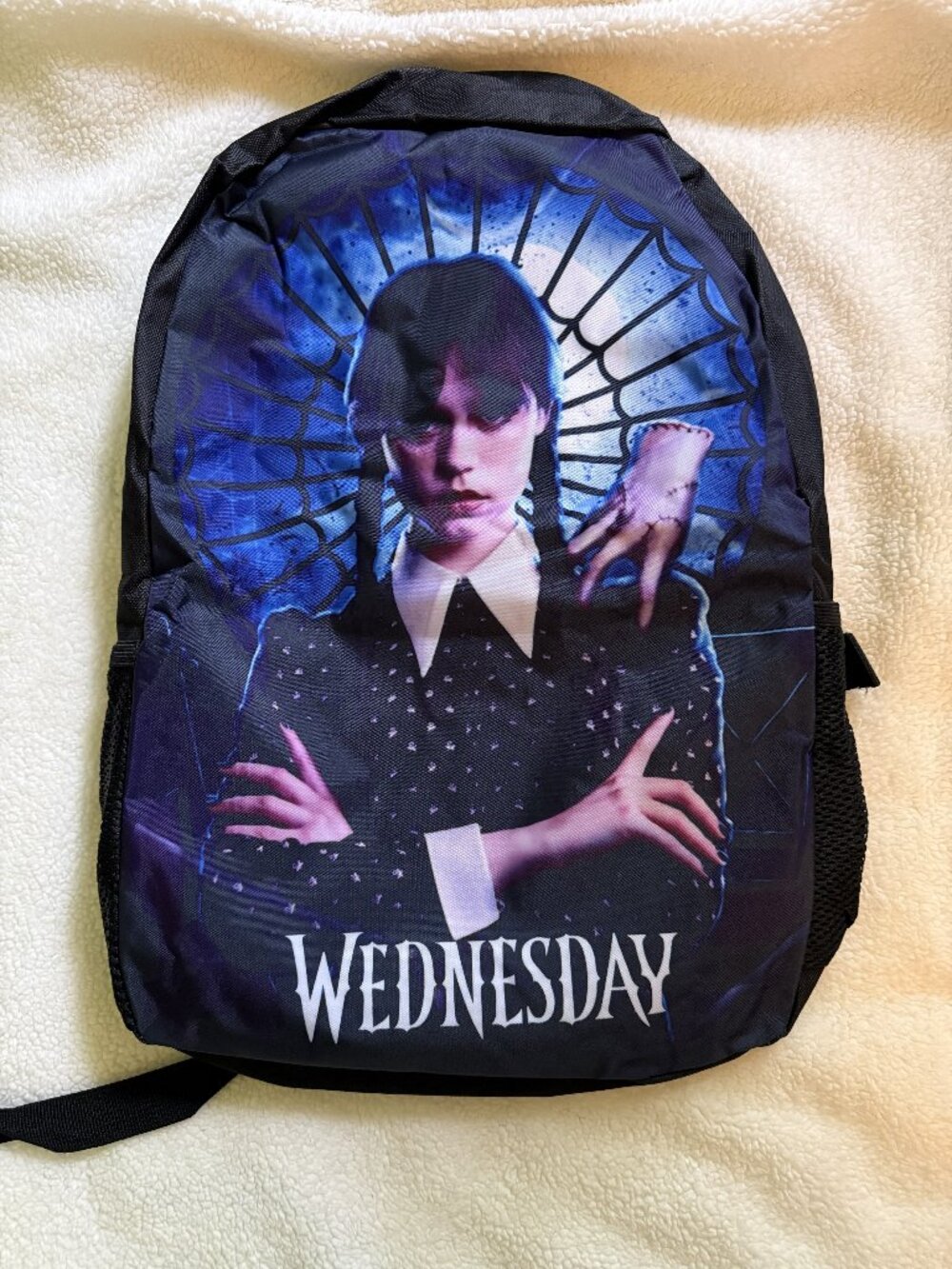 Wednesday Addams Backpack - Netflix Jenna Ortega & Thing - Nevermore Academy